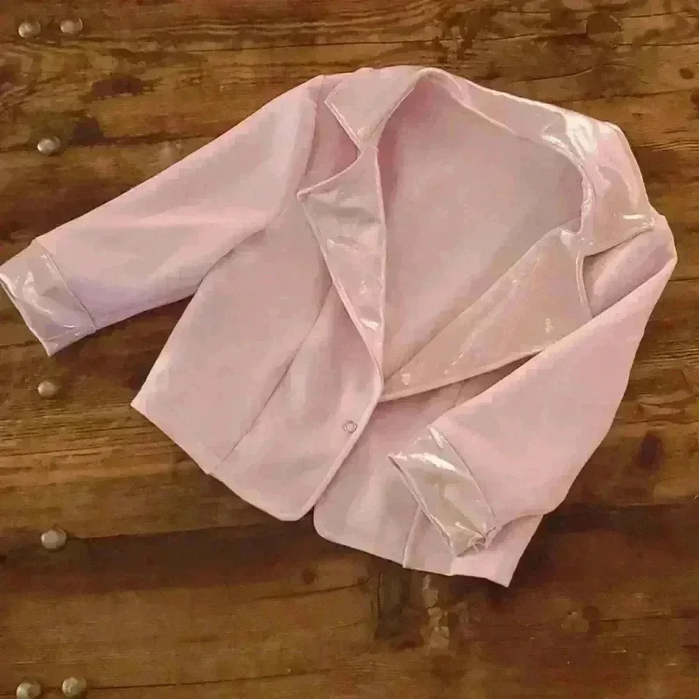 Blush neoprene jacket.